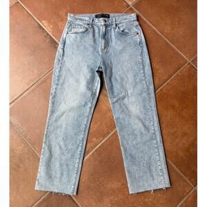 Veronica Beard Light Wash Jeans Joey Straight Leg High Rise Cropped size 28